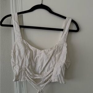 Abercrombie & Fitch White Crop Top